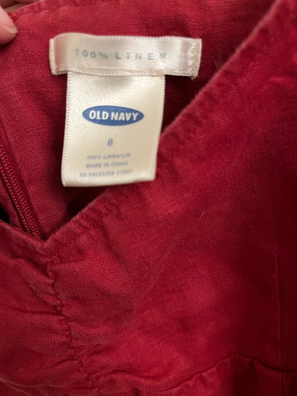 Old Navy Red Linen Maxi Dress - Picture 3 of 4